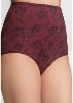 Lot de 4 slips taille haute coton