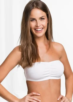 Lot de 2 soutiens-gorge bandeau coton jusqu’au bonnet B