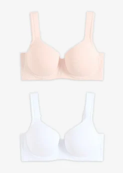 Lot de 2 soutiens-gorge coton à coques et armatures
