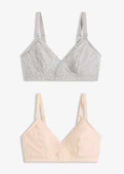 Lot de 2 soutiens-gorge d’allaitement coton sans armatures