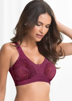 Lot de 2 soutiens-gorge grand maintien sans armatures, bretelles rembourrées
