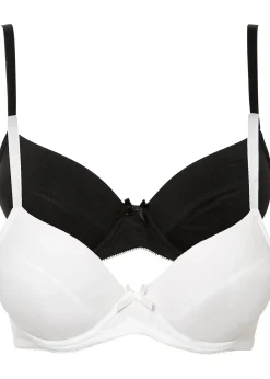 Lot de 2 soutiens-gorge push-up coton avec armatures