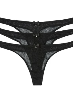 Lot de 3 strings en dentelle