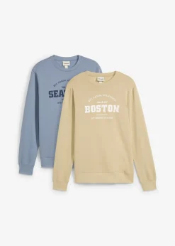 Lot de 2 sweats 100% coton