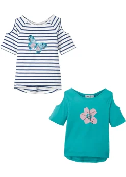 Lot de 2 T-shirts avec épaules découpées