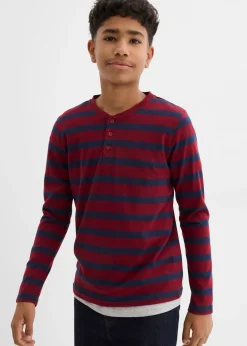 Lot de 3 T-shirts col tunisien 100% coton
