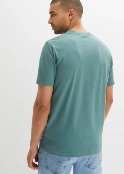 Lot de 2 T-shirts col tunisien 100 % coton