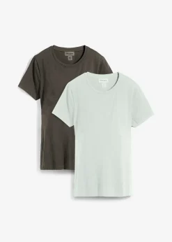 Lot de 2 T-shirts de grossesse et d’allaitement en coton