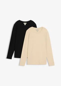 Lot de 2 T-shirts de grossesse et d’allaitement 100% coton