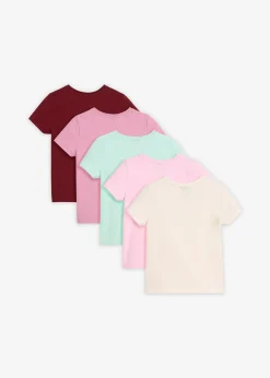 Lot de 5 T-shirts en coton extensible