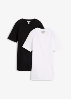 Lot de 2 T-shirts longs 100% coton