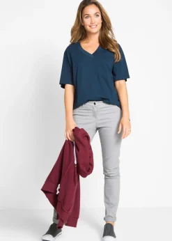 Lot de 5 T-shirts longs et amples à col V