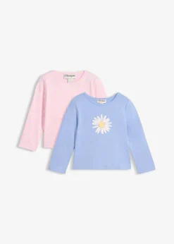 Lot de 2 T-shirts manches longues 100% coton