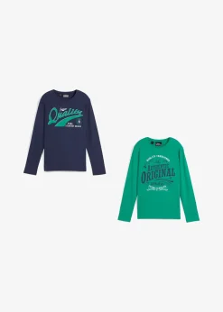 Lot de 2 t-shirts manches longues coton garçon