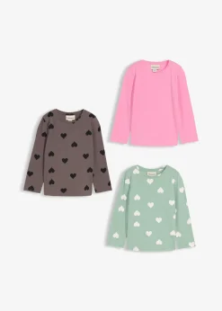 Lot de 3 T-shirts manches longues en coton extensible