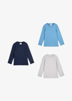 Lot de 3 T-shirts manches longues coton