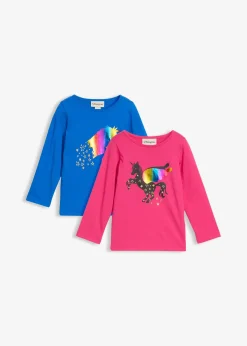 Lot de 2 T-shirts manches longues 100% coton