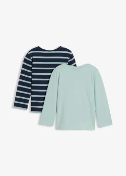 Lot de 2 T-shirts manches longues 100% coton