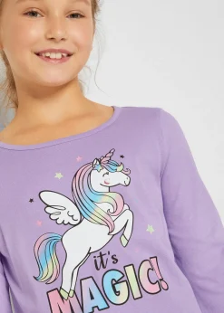 Lot de 2 T-shirts manches longues fille 100% coton