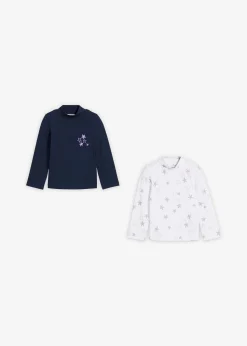 Lot de 2 T-shirts manches longues en coton extensible