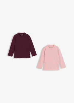 Lot de 2 T-shirts manches longues en coton extensible
