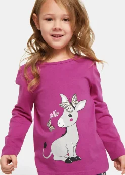 Lot de 2 T-shirts manches longues 100% coton