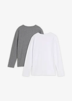 Lot de 2 T-shirts manches longues en coton doux