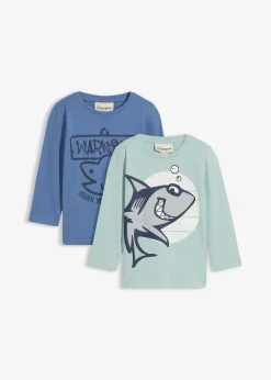 Lot de 2 T-shirts manches longues 100% coton