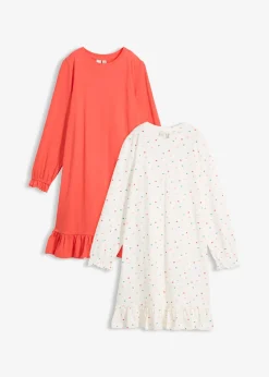 Lot de 2 chemises de nuit en coton doux