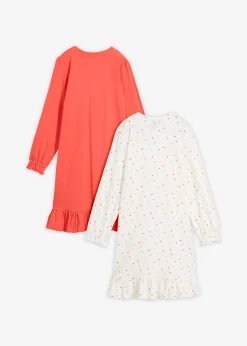 Lot de 2 chemises de nuit en coton doux