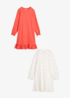 Lot de 2 chemises de nuit en coton doux