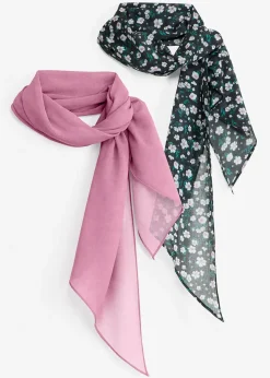 Lot de 2 foulards à motif floral