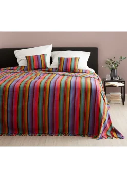 Lot de 2 housses de coussin rayées