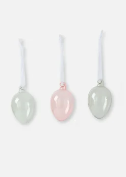 Lot de 6 œufs à suspendre en verre
