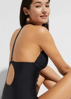 Maillot 1 pièce à décolleté plongeant en V