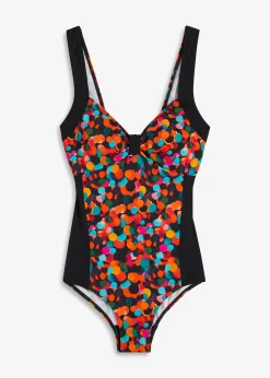 Maillot 1 pièce à empiècements contrastants