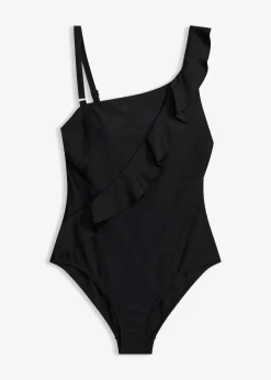 Maillot 1 pièce asymétrique à bretelle amovible