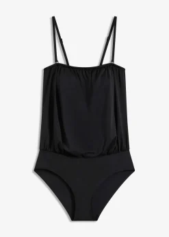 Maillot 1 pièce bandeau à bretelles amovibles