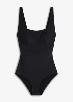 Maillot 1 pièce sculptant à encolure carrée, maintien modéré