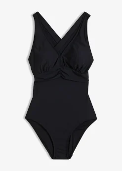 Maillot 1 pièce sculptant à bretelles croisées, maintien léger