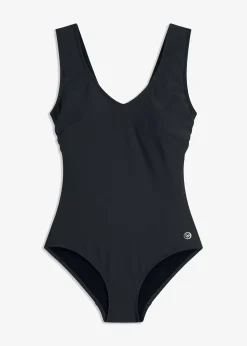 Maillot 1 pièce sculptant à col en V, maintien modéré