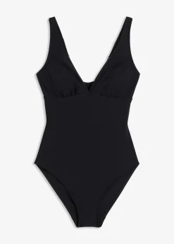 Maillot 1 pièce sculptant à décolleté plongeant, maintien modéré