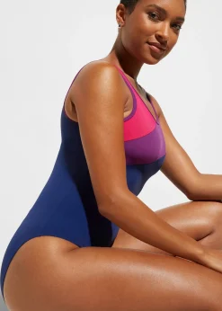 Maillot de natation séchage rapide avec empiècements contrastants