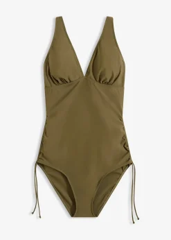 Maillot 1 pièce sculptant avec laçages, maintien léger