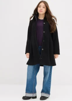 Manteau à capuche et pinces, forme trapèze