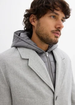 Manteau blazer 2en1 à capuche amovible