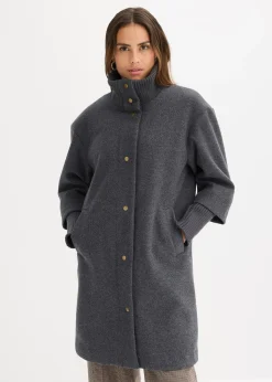 Manteau court aspect laine