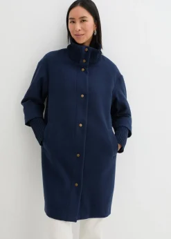 Manteau court aspect laine