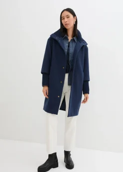 Manteau court aspect laine