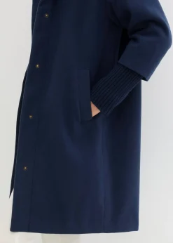 Manteau court aspect laine